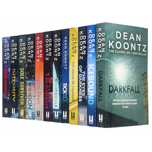 Dean Koontz Collection 12 Books Set Darkfall, Icebound, The Eyes of Darkness, House of Thunder,Ticktock