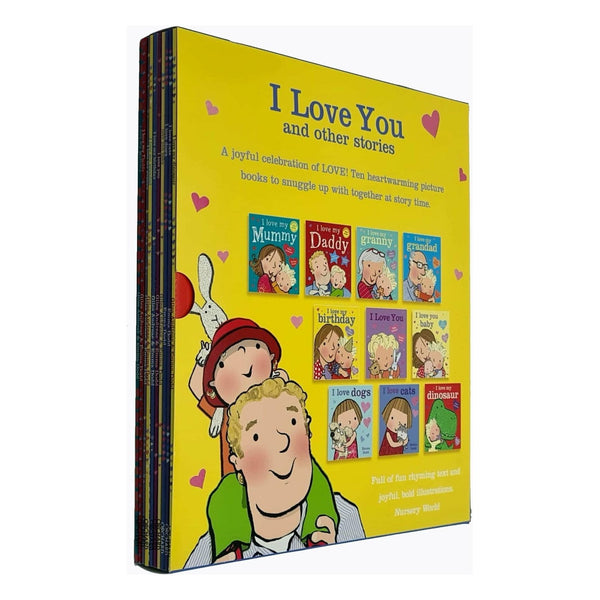 I love You And Other Stories 10 Books Collection Box Set By Giles Andreae &amp; Emma Dodd (I Love My Mummy, I Love My Dinosaur, I Love Cats, I Love Dogs, I Love You, Baby,I Love My Granny,I Love My Grandad,I Love My Daddy,I Love You,I Love My Birthday)