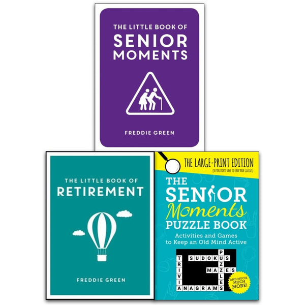 The Little Book of Senior Moments, The Little Book of Retirement, The Senior Moments Puzzle 3 Books Collection Set