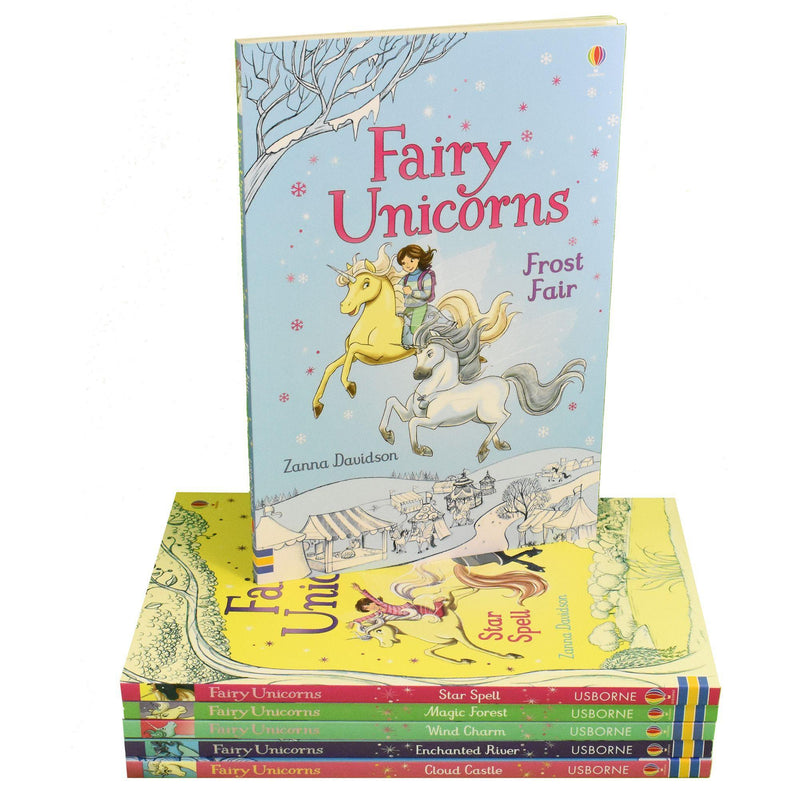 ["9781474950596", "Childrens Books (5-7)", "cl0-PTR", "Cloud Castle", "Enchanted River", "fairy tale", "Fairy tale Books", "Fairy Tales", "fairy tales book", "fairy tales book set", "fairy tales books", "fairy tales books collection", "fairy tales books set", "Fairy Unicorns Collection", "Frost Fair", "junior books", "Magic Forest", "Star Spell", "Usborne", "Usborne Fairy Unicorns Collection", "Wind Charm", "Zanna Davidson"]