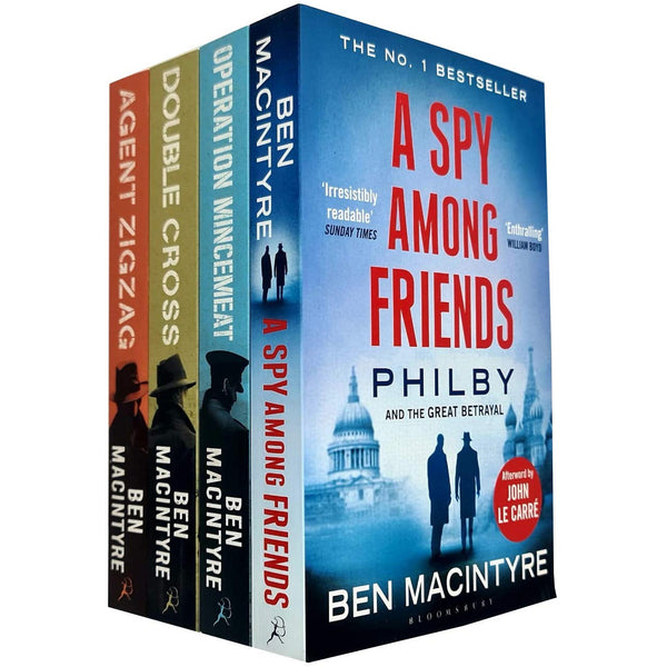 Ben Macintyre Collection 4 Books Set (Agent Zigzag, A Spy Among Friends, Double Cross, Operation Mincemeat)