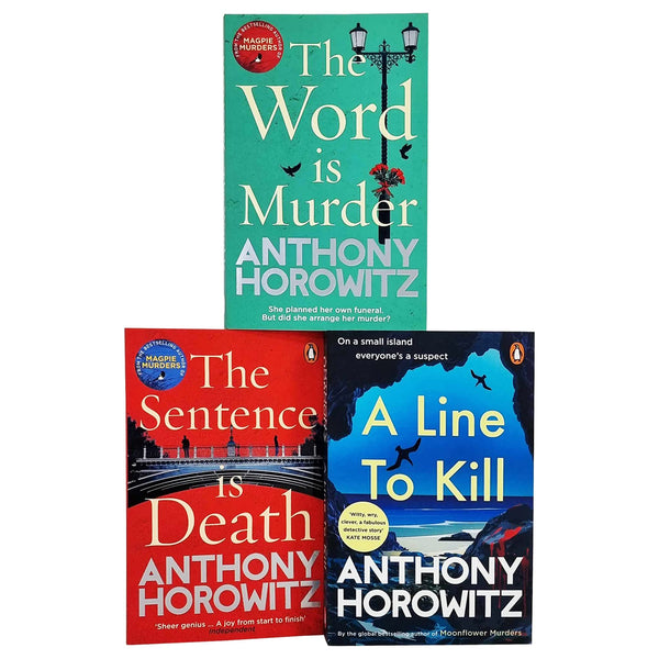 Anthony Horowitz 3 Books Collection Set (The Word Is Murder, The Sentence is Death &amp;amp; A Line to Kill)