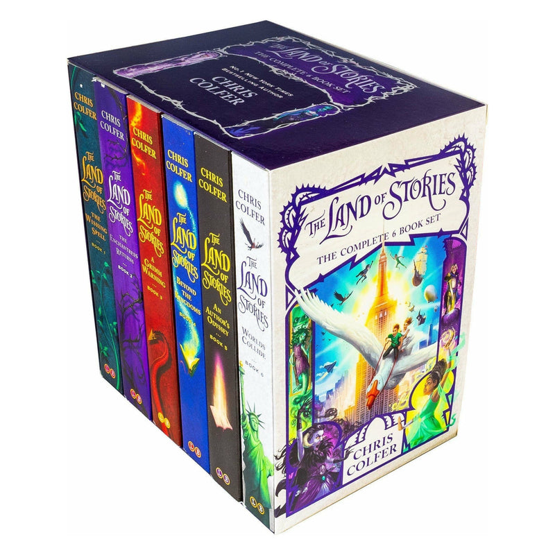 ["9781510201941", "A Grimm Warning", "An Authors Oddyssey", "beyond the kingdom", "Childrens Books (7-11)", "chirs colfer", "Chris Colfer Books", "chris colfer land of stories series", "cl0-PTR", "enchantress returns", "grim warning", "land of stories", "Land of stories 6 books collection set", "land of stories books", "land of stories Box set", "land of stories colfer", "land of stories collection", "land of stories series", "land of stories set", "The Enchantress Returns", "the land of stories book set", "the land of stories collection", "the land of stories paperback set", "The Wishing Spell", "wishing spell", "Worlds Collide", "young teen"]