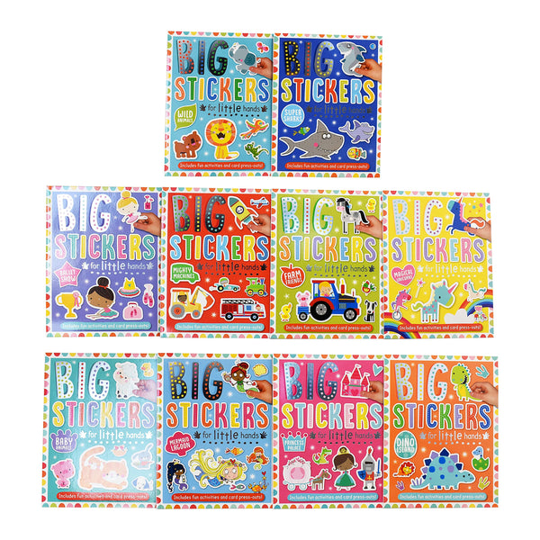 Big Stickers for Little Hands Assortment 10 Books Collection Set