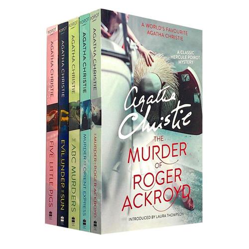 ["5 Little Pigs", "9780008311858", "Agatha Christie", "agatha christie books", "agatha christie box set", "Agatha Cristie Books", "Childrens Books (11-14)", "cl0-PTR", "Evil Under The Sun", "Murder On Orient Express", "Mystery collection", "Poirot", "The Abc Murders", "The Murder Of Roger Ackroyd"]