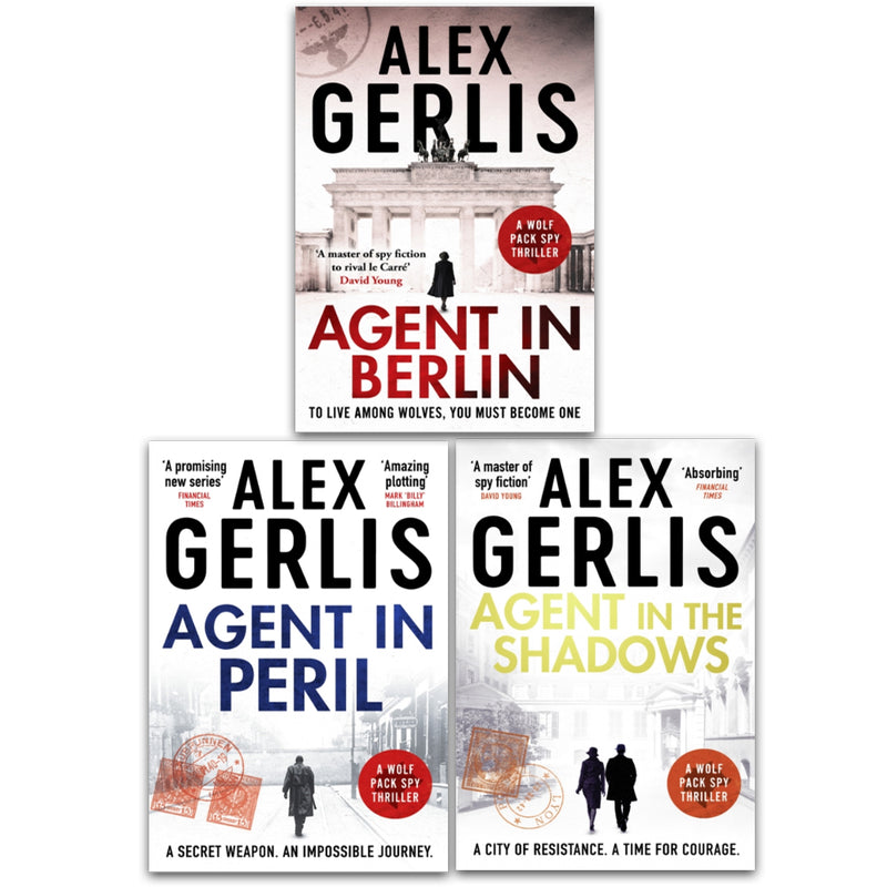 ["9780678458853", "agent in berlin", "agent in peril", "agent in the shadows", "alex and books", "alex book", "alex gerlis", "alex gerlis book collection", "alex gerlis book collection set", "alex gerlis books", "alex gerlis collection", "alex gerlis wolf pack spies", "alex gerlis wolf packspies series", "alex novel", "alex wolf author", "legal thrillers", "peril book", "political thrillers", "spy stories", "the wolf pack book", "war story fiction", "wolf book", "wolf books", "wolf pack book", "wolf pack book series", "wolf pack series"]