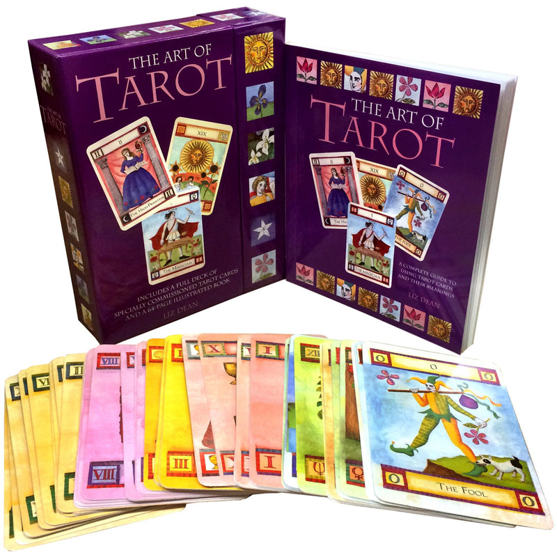 ["Body", "body mind & spirit", "body mind spirit soul", "cl0-PTR", "healing mind body and soul", "healthy mind body and spirit", "liz dean", "liz dean tarot cards", "Mind", "Spirit", "tarot card books", "tarot card gift set", "Tarot Cards", "tarot cards and book set", "Tarot Deck Cards", "tarot deck cards collection", "the art of tarot", "the art of tarot deck cards collection"]