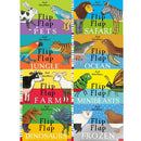 Axel Schefflers Flip Flap Series 8 Books Childrens Collection Set (Dinosaurs, Farm, Frozen, Pets, Ocean, Safari, Jungle, Minibeasts)