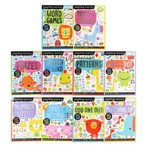 ["9781800585218", "childrens books", "childrens early learning", "childrens early reading", "colours activities", "dot to dot", "early learning", "early reading", "matching up", "mazes", "number puzzles", "numbers activities", "numbers books", "odd one out", "patterns", "playtime learning", "playtime learning book collection", "playtime learning book collection set", "playtime learning books", "playtime learning collection", "playtime learning early learning", "playtime learning early reading", "playtime learning series", "search and find", "spot the difference", "sticker activities", "sticker activity", "sticker activity book collection", "sticker activity books", "sticker fun activities", "trace and colour", "word games", "words activities"]