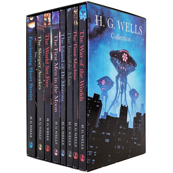 H. G. Wells Collection 8 Books Box Set (The War of the Worlds, Time Machine, Invisible Man, Island of Doctor Moreau, First Men in the Moon, world Set Free, Sleeper Awakes &amp; Fascinating Short Stories)