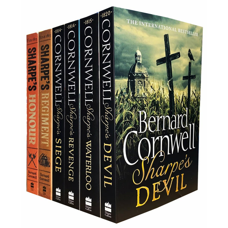 ["6 Books Set", "9789526535418", "Action", "Adult Fiction", "Adult Fiction (Top Authors)", "Bernard Cornwell", "Bernard Cornwell 16 to 21 Books Set", "Bernard Cornwell 6 Books Set", "Bernard Cornwells Richard Sharpes Series 16 to 21 (6 Books Set)", "Bernard Cornwells Richard Sharpes Series 16 to 21 Books Set", "Devil", "Fiction", "Harper Collins", "Hero", "History", "Honour", "Military", "Military History", "Regiment", "Revenge", "Richard Sharpes Series", "Siege", "Waterloo"]