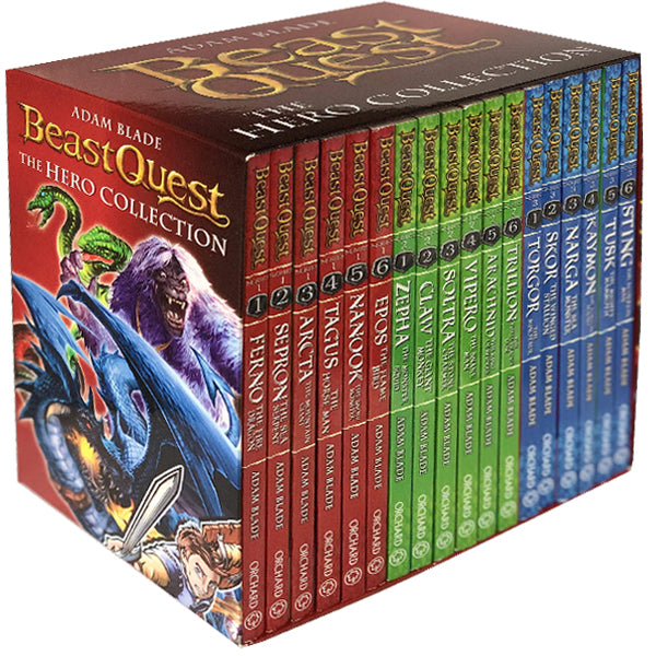 Beast Quest The Hero Collection 18 Books Box Set Series 1 - 3 By Adam Blade