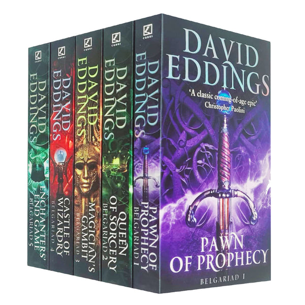 The Belgariad Series 5 Books Collection Set By David Eddings Pawn Of Prophecy Queen Of Sorcery Magicians Gambit Castle Of Wizardry And More
