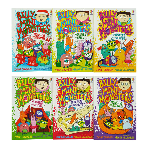 Billy and the Mini Monsters Series 2 (7-12) Collection 6 Books Set by Zanna Davidson (Monsters at Halloween,Monsters on a School Trip, Monsters Go Camping,Monsters at the Seaside, Monsters Go Green &amp; Monsters at Christmas)