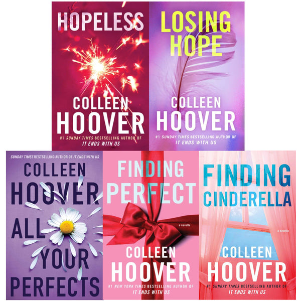 Hopeless Series By Colleen Hoover 5 Books Collection Set (Losing Hope, Finding Cinderella, Hopeless, Finding Perfect &amp; All Your Perfect)