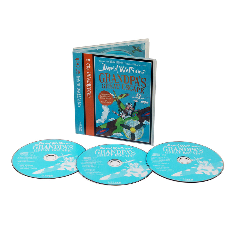 ["5 CDs Inside", "9780007582846", "bestselling author", "Bestselling Stories", "CD by Bestselling Author", "Children graphical Stories", "Children Story", "David Walliam", "David Walliams", "David Walliams Book Collection", "David Walliams Book Collection Set", "David Walliams Books", "David Walliams Grandpas Great Escape", "David Walliams Series", "Every Day Stories", "Full of Comedy", "Funny Stories for Children", "General humour", "Grandpa Grandson Stories", "Grandpa Great Escape", "Grandpas Great Escape by David Walliams", "Great Escape Audio CD", "Home Stories", "Humorous Stories", "Humour Fiction", "Humour for Children", "Incredible Journey"]