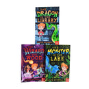 Kit the Wizard The Dragon In The Library Series 3 Books Collection Set By Louie Stowell