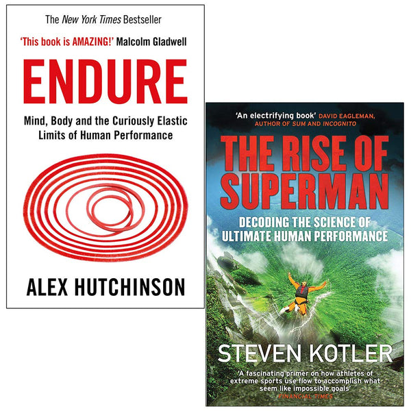 Endure By Alex Hutchinson &amp; The Rise of Superman By Steven Kotler 2 Books Collection Set