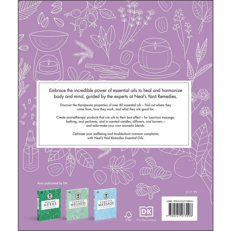 ["9780241273098", "Aromatherapy", "beauty treatments", "cl0-CERB", "Create Blends", "Dorling Kindersley", "Enhance Natural Beauty", "essential oils", "Feel the Benefits", "Fitness through Massage", "Hardback", "Health and Fitness", "health and wellbeing", "holistic", "Massage Reflexology", "neal yard", "Neals Yard Remedies", "Neals Yard Remedies Essential Oils", "oil recipes", "Rebalance", "Restore", "Revitalize"]