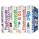 Get Set Go Wipe Clean Flashcards 4 Books Collection Set (ABC Letters, 123 Numbers, Colours & Shapes, Animals)