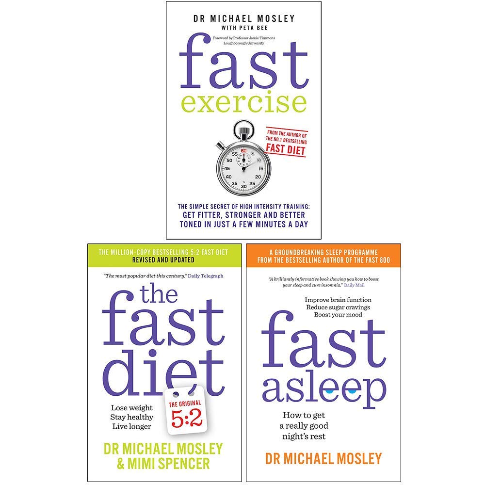Buy Book Michael Mosley 3 Books Collection Set Fast Exercise The Fast Diet Fast Asleep by Short Books Ltd