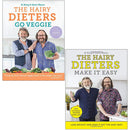 Hairy Bikers 2 Books Collection Set (The Hairy Dieters Go Veggie, The Hairy Dieters Make It Easy)