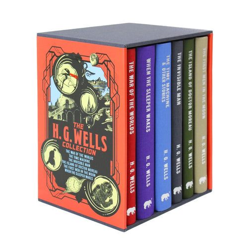 The H G Wells 6 Books Box Collection Set - First Men In The Moon Island Of Doctor Moreau Invisible..