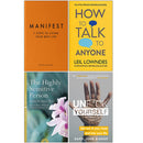Manifest [Hardcover], How to Talk to Anyone, The Highly Sensitive Person, Unf*ck Yourself 4 Books Collection Set