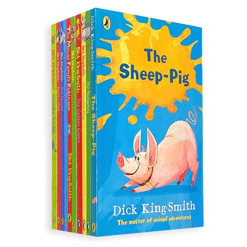 Dick King Smith 10 Books Collection Set (Sheep-Pig, Hodgeheg, Invisible Dog, Golden Goose, Smasher, Jenius, Swoose and More)