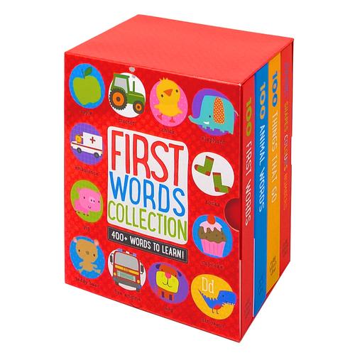 First 100 Board Book Box Set (4 Books): First 100 Words / Numbers Colors Shapes / First 100 Animals