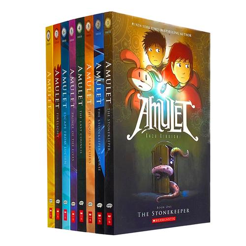 Amulet 8 Books Graphic Novel Set Illustrated by Kazu Kibuishi
