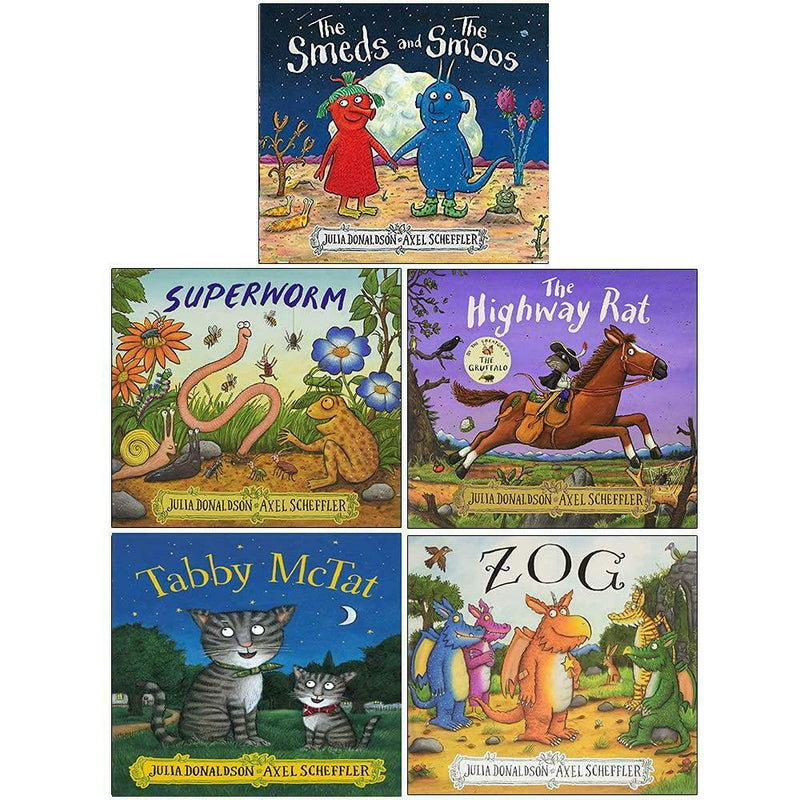["9789124087265", "axel scheffler", "children books", "Infants", "julia donaldson", "julia donaldson and axel scheffler", "julia donaldson book set", "julia donaldson books", "julia donaldson children books", "julia donaldson childrens books", "julia donaldson collection", "picture books for children", "sharing a shell", "story books", "superworm", "tabby mctat", "the gruffalo", "the gruffalo book", "the gruffalo story", "the highway rat", "the scarecrows wedding", "the smartest giant in town", "the smeds and the smoos", "the snail and the whale", "tiddler", "way rat", "zog", "zog book"]