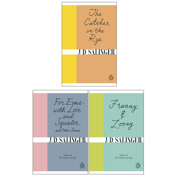 J.D. Salinger 3 Books Collection Set (Franny &amp; Zooey, For Esme with Love and Squalor, The Catcher in the Rye)