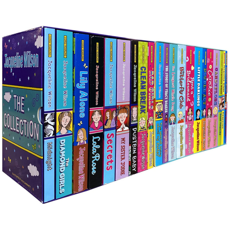 ["all jacqueline wilson books", "bad girls", "best friends", "candyfloss", "children books", "children collection", "clean break", "cookie", "double act", "dustbin baby", "hetty feather book", "jacqueline wilson", "jacqueline wilson book collection", "jacqueline wilson book collection set", "jacqueline wilson book set", "jacqueline wilson books", "jacqueline wilson books in order", "jacqueline wilson childrens books", "jacqueline wilson collection", "jacqueline wilson new book", "jacqueline wilson series", "jacqueline wilson website", "jaqueline wilson", "lily alone", "little darlings", "lola rose", "lola rose jacqueline wilson", "midnight", "my mum tracy beaker", "my sister jodie", "rent a bridesmaid", "secrets", "the butterfly club", "the diamond girls", "the longest whale song", "the story of tracy beaker", "the worry website", "the worst thing about my sister", "tracy beaker books"]