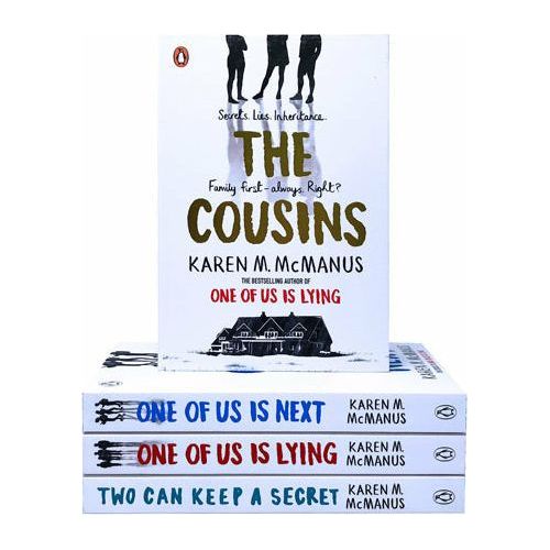 ["9789123960187", "children books", "children school stories", "children thrillers books", "crime mystery fiction", "fiction books", "karen mcmanus", "karen mcmanus book collection", "karen mcmanus book collection set", "karen mcmanus book set", "karen mcmanus books", "karen mcmanus collection", "karen mcmanus series", "one of us is lying", "one of us is next", "the cousins", "two can keep a secret", "young adult books", "young adult mystery fiction books"]