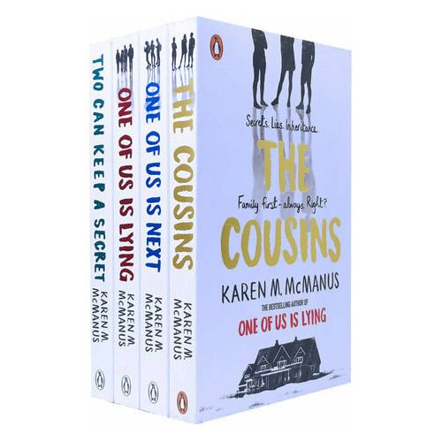 Karen McManus 4 Books Collection Set One Of Us Is Lying, One Of Us Is Next, Two Can Keep a Secret, The Cousins