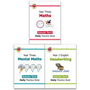 KS2 Year 3 Daily Practice Book Autumn Term 3 Books Collection Set: Maths, Mental Maths, Handwriting