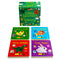 Childrens Lift the Flap Slide and Seek Library 4 Board Books Collection Set