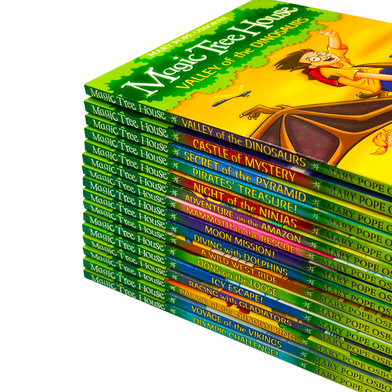 ["9781529908022", "A Wild West Ride", "Adventure on the Amazon", "Castle of Mystery", "children chapter books", "children fantasy magic", "christmas in camelot", "Diving with Dolphins", "fantasy fiction", "Icy Escape", "Lions on the Loose", "magic tree house", "magic tree house book set", "magic tree house box set", "magic tree house collection", "magic tree house series", "magic tree house series books", "magic tree house set", "Mammoth to the Rescue", "mary pope osborne", "mary pope osborne magic tree house", "Moon Misson", "Night of the Ninjas", "Olympic Challenge", "Palace of the Dragon King", "Pirates' Treasure!", "Racing with Gladiators", "Secret of the Pyramid", "the magic tree house", "tree house book series", "Valley of the Dinosaurs", "Voyage of the Vikings", "young adults"]