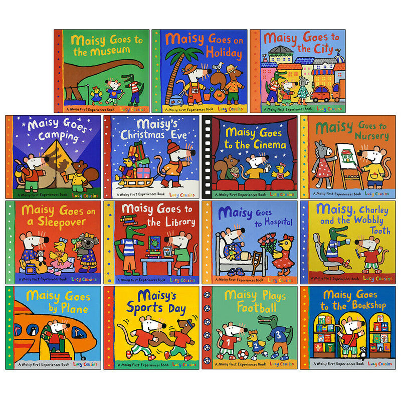 ["9781406399554", "chidrens books set", "children picture flat book", "childrens books", "childrens collection", "christmas set", "Infants", "Lucy Cousins", "maisy charley and the wobbly tooth", "maisy christmas eve", "maisy goes by plane", "maisy goes camping", "maisy goes on a sleepover", "maisy goes on holiday", "maisy goes to hospital", "maisy goes to nursery", "maisy goes to the bookshop", "maisy goes to the cinema", "maisy goes to the city", "maisy goes to the library", "maisy goes to the museum", "Maisy mouse", "Maisy mouse books", "maisy mouse books collections", "maisy mouse books set", "maisy mouse collection", "maisy mouse story books", "maisy plays football", "maisys sports day", "Maisys Story and Sticker Books Collection"]
