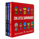 Ten Little Series Collection 3 Books Set by Mike Brownlow (Superheroes, Dinosaurs, Pirates)