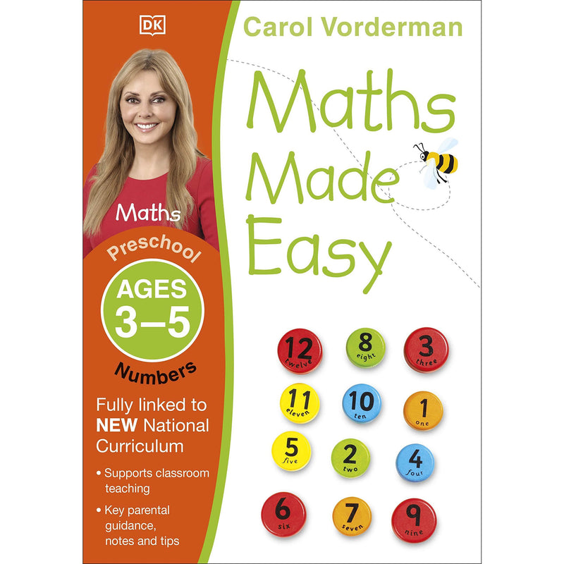 ["9781409344872", "Activities", "Basic Mathematics", "Bestselling Books", "Book by Carol Vorderman", "Book for Childrens", "Children Book", "Children Learning", "Early Learning", "Educational book", "Exercise Book", "Fun Learning", "Fundamental Studies", "Home School Learning", "Learning Resources", "Made Easy Workbooks", "Math Exercise Book", "Math Made Easy Ages 3-5", "Mathematics and Numeracy", "Maths Made Easy", "Maths Made Easy Numbers", "maths school books", "Maths Skills", "National Curriculum", "Parents Teachings", "Practice Book"]