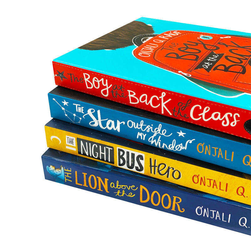 ["9789124079093", "children emotion feelings", "children fiction", "children fiction books", "childrens books", "childrens school stories", "emotions feelings", "fiction books", "onjali q rauf book collection set", "onjali q rauf book set", "onjali q rauf collection", "onjali q. rauf", "onjali q. rauf book collection", "onjali q. rauf books", "school fiction", "the boy at the back of the class", "the lion above the door", "the night bus hero", "the star outside my window"]