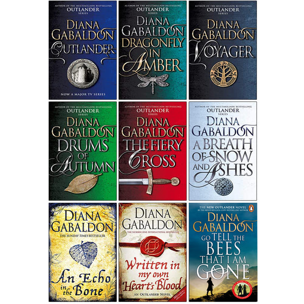 Diana Gabaldon Outlander Series 9 Books Collection Set (Outlander, Dragonfly in Amber, Voyager, Drums of Autumn, Fiery Cross, Breath of Snow &amp; MORE)