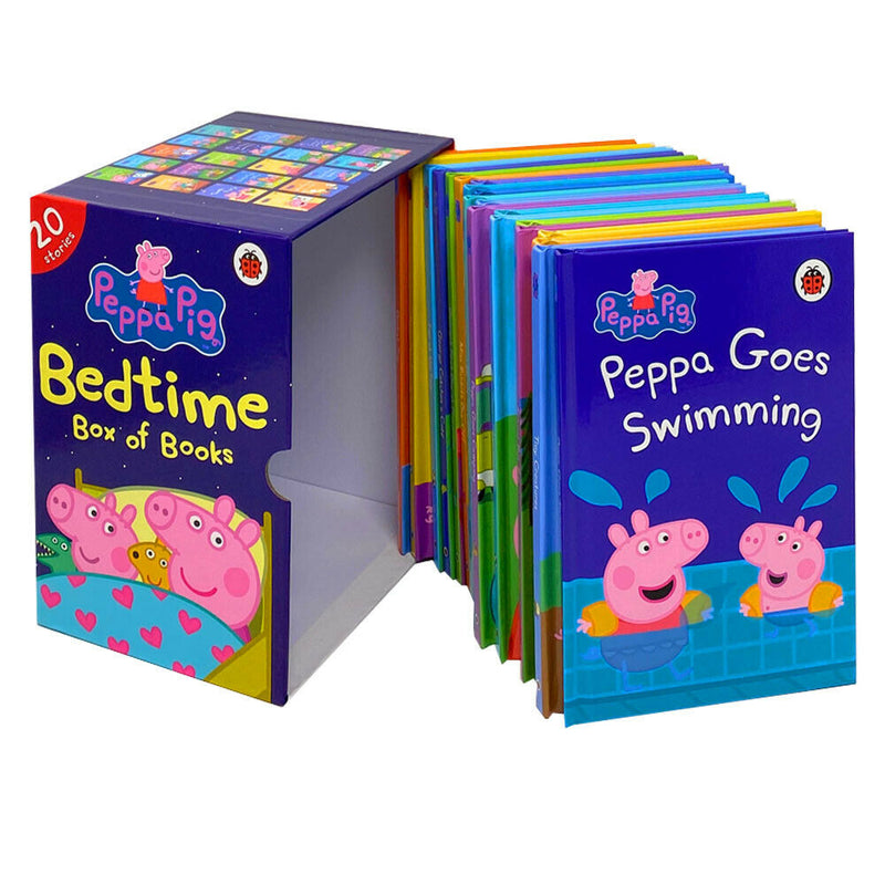 ["9780241477229", "Bedtime", "bedtime rhymes", "bedtime stories", "bedtime story", "children peppa pig books", "childrens bedtime stories", "childrens books", "collection of 20 stories", "daddy pigs office", "daddy pigs old chair", "dentist trip", "fun at the fair", "george catches a cold", "georges first day at playgroup", "junior books", "ladybird peppa pig", "ladybird peppa pig box set", "miss rabbits day off", "nature trail", "peppa goes boating", "peppa goes camping", "peppa goes skiing", "peppa goes swimming", "peppa pig", "peppa pig bedtime box of books", "peppa pig bedtime box of books box set", "peppa pig book collection", "peppa pig book collection set", "peppa pig books", "peppa pig box set", "peppa pig collection", "peppa pigs family computer", "peppa plays football", "peppas first glasses", "recycling fun", "sports day", "tiny creatures", "tooth fairy"]
