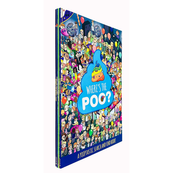 Where's the Poo...? Search and Find Collection 4 Books Set by Alex Hunter (Where's the Poo?, Where's the Animal Poo?, Where's the Pirate Poo?, Where's the Spooky Poo?)