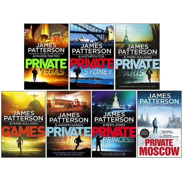 James Patterson Private Series Books 9 - 15 Collection Set (Private Vegas, Private Sydney, Private Paris, Private Delhi, Private Princess &amp; MORE)