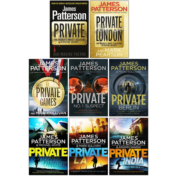 James Patterson Private Series 1-8 Books Collection Set (Private, Private London, Private Games, Private: No. 1 Suspect, Private Berlin and MORE)