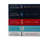 Victoria Aveyard Red Queen Series 5 Books Collection Box Set (Red Queen, Glass Sword, Kings Cage, War Storm, Broken Throne)