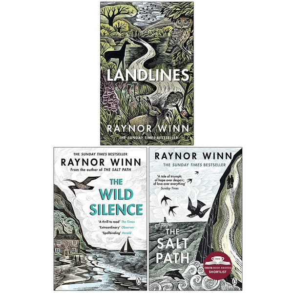 Raynor Winn Collection 3 Books Set (The Wild Silence, The Salt Path, Landlines)